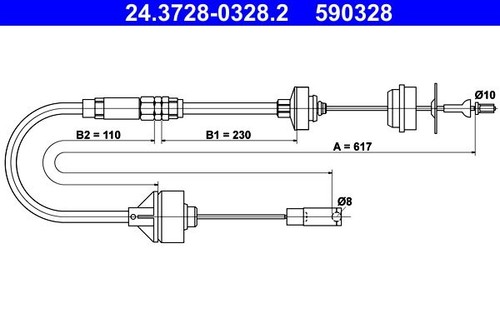 Clutch cable for peugeot - for,