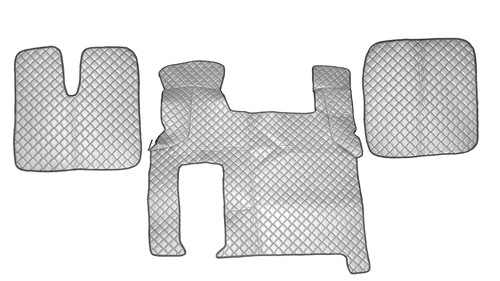 Gray eco leather floor mats - gray,