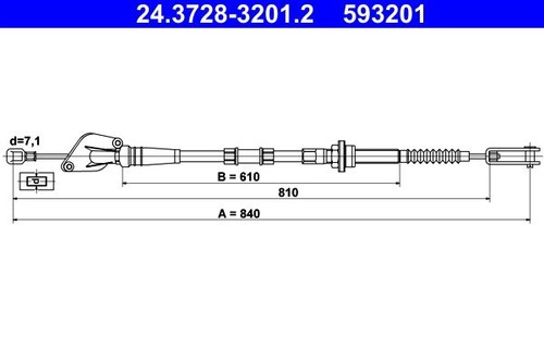 Genuine ate clutch cable for - clutch,
