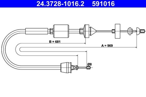 Clutch cable for renault - cable,