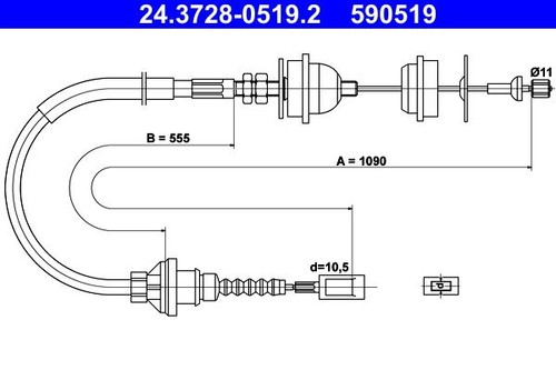 Clutch cable for - clutch,