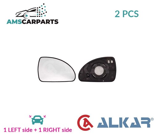 Rear view mirror glass - view, pair