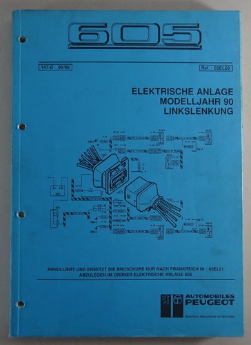 Workshop manual peugeot 605 - workshop,