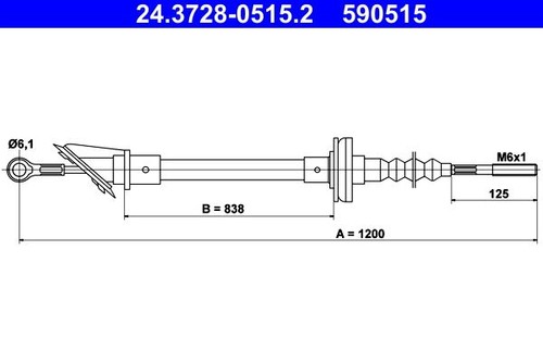 Clutch cable for peugeot - for,