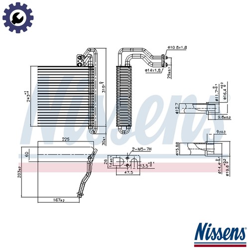 Evaporator air conditioning - air,