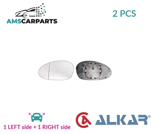 Rear view mirror - glass, pair
