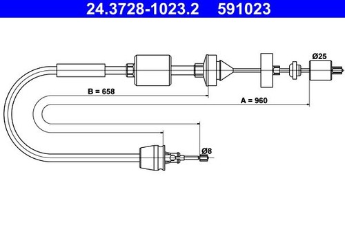 Clutch cable for renault - clutch,